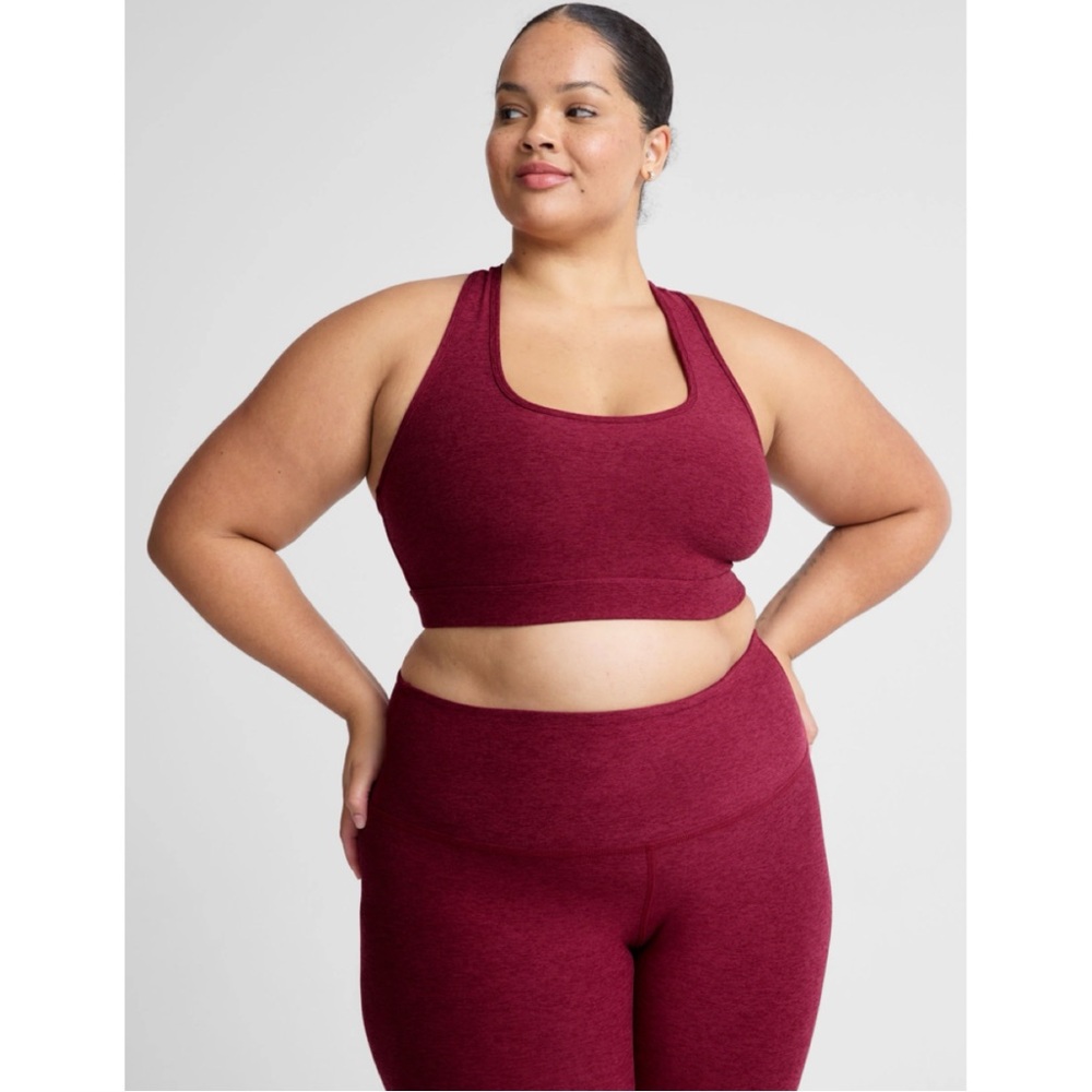 BEYOND YOGA ‘Got Your Back’ Sports Bra in Bordeaux Heather
